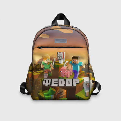 Детский рюкзак 3D Федор Minecraft