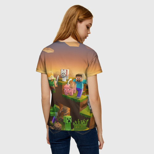 Женская футболка 3D Юлия Minecraft, цвет 3D печать - фото 4