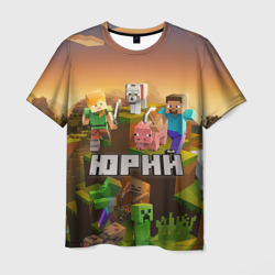 Мужская футболка 3D Юрий Minecraft