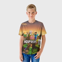 Детская футболка 3D Юрий Minecraft - фото 2