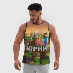 Мужская спортивная майка 3D Юрий Minecraft - фото 2
