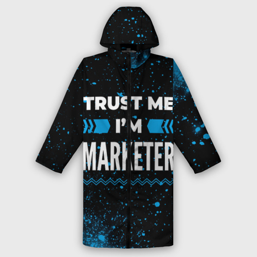 Мужской дождевик 3D Trust me I'm marketer Dark, цвет белый