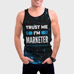 Мужская майка 3D Trust me I'm marketer Dark - фото 2