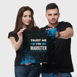 Подушка 3D Trust me I'm marketer Dark - фото 2