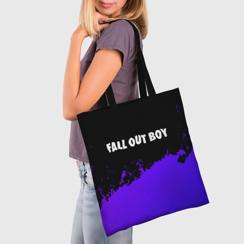 Шоппер 3D Fall Out Boy purple grunge - фото 3