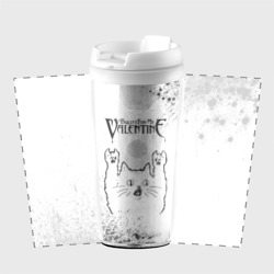 Термокружка-непроливайка Bullet For My Valentine рок кот на светлом фоне - фото 2