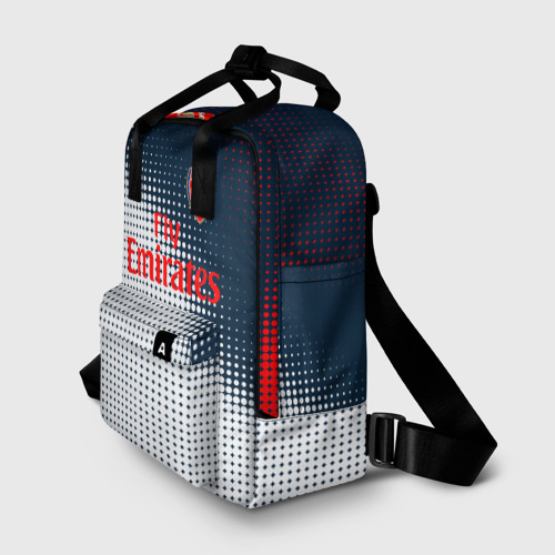 Женский рюкзак 3D с принтом Arsenal logo абстракция, фото на моделе #1