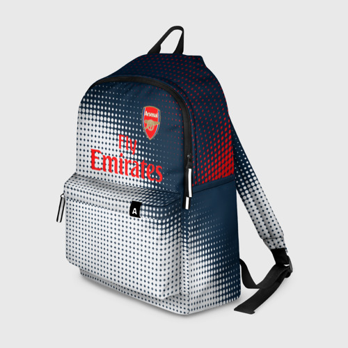 Рюкзак 3D с принтом Arsenal logo абстракция, вид спереди #2
