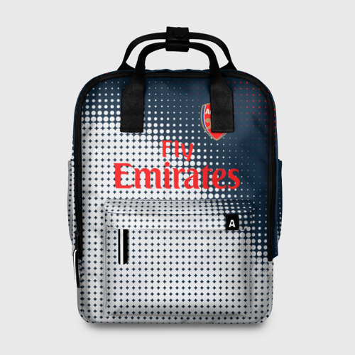 Женский рюкзак 3D с принтом Arsenal logo абстракция, вид спереди #2