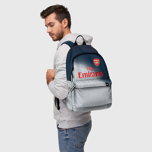 Рюкзак 3D с принтом Arsenal logo абстракция, фото на моделе #1