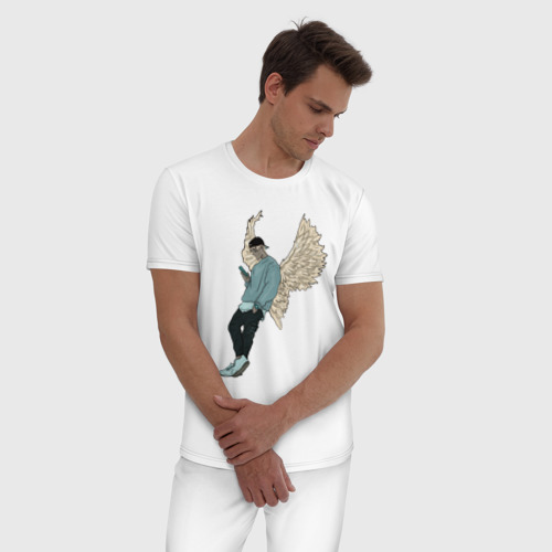 Мужская пижама хлопок с принтом Бой Зар, фото на моделе #1