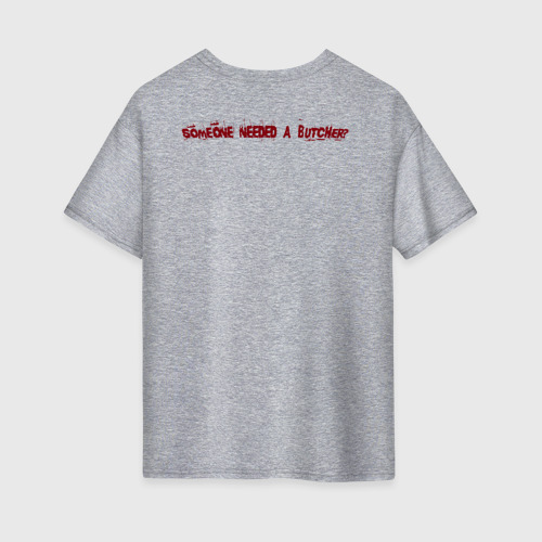 Женская футболка хлопок Oversize с принтом Pudge Butcher of Dota 2, вид сзади #1