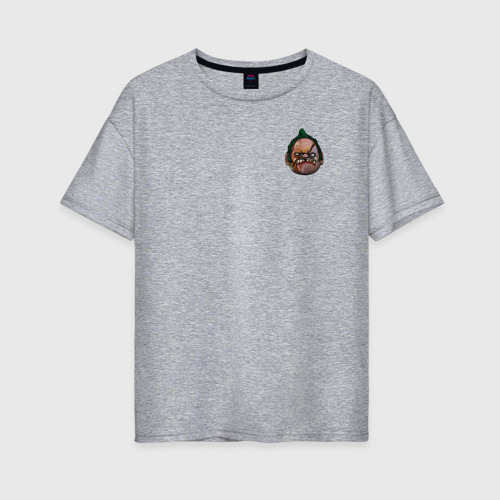 Женская футболка хлопок Oversize с принтом Pudge Butcher of Dota 2, вид спереди #2