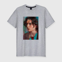 Мужская футболка хлопок Slim Timothee Chalamet fan art