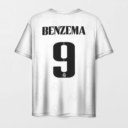 Мужская футболка с принтом Бензема Реал Мадрид форма 2022-2023, вид сзади №1