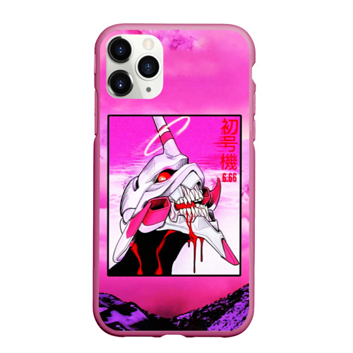 Чехол для iPhone 11 Pro Max матовый Neon Genesis Evangelion: Eva 01, цвет малиновый