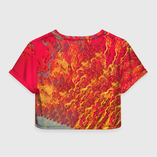 Женская футболка Crop-top 3D Евангелион красочный, цвет 3D печать - фото 2