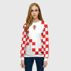 Женский свитшот 3D Сборная Хорватии форма к чемпионату мира 2022 - фото 2