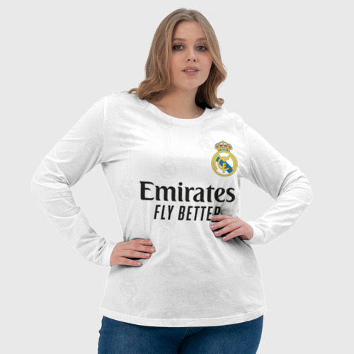 Женский лонгслив 3D Винисиус Реал Мадрид форма 2022-2023, цвет 3D печать - фото 6