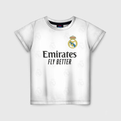 Футболка с принтом Винисиус Реал Мадрид форма 2022-2023 для ребенка, вид спереди №1. Цвет основы: белый