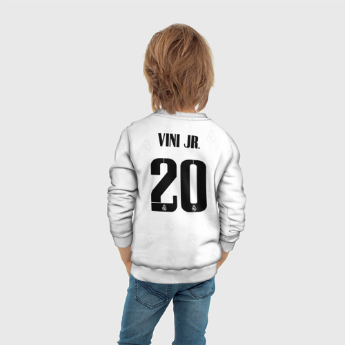 Детский свитшот 3D Винисиус Реал Мадрид форма 2022-2023, цвет 3D печать - фото 6