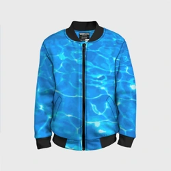 Детский бомбер 3D Абстрактные волны бассейна - текстура