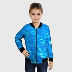 Детский бомбер 3D Абстрактные волны бассейна - текстура - фото 2