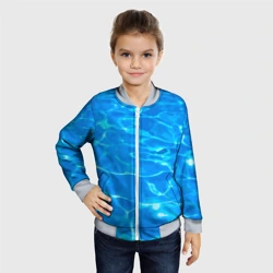 Детский бомбер 3D Абстрактные волны бассейна - текстура - фото 2