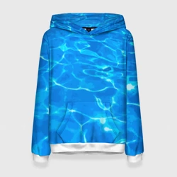 Женская толстовка 3D Абстрактные волны бассейна - текстура