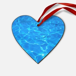 Деревянная игрушка Сердце Абстрактные волны бассейна - текстура