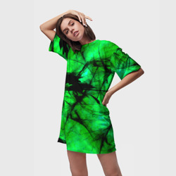 Платье-футболка 3D Зеленый фантом - фото 2