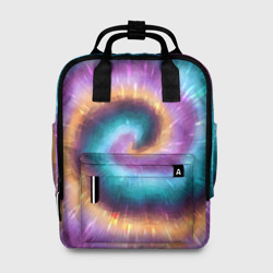 Женский рюкзак 3D Сине-фиолетовый тай дай