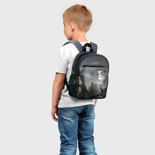 Детский рюкзак 3D с принтом Happy Halloween - castle, фото на моделе #1
