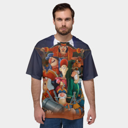 Мужская футболка oversize 3D Остров сокровищ-персонажи - фото 2