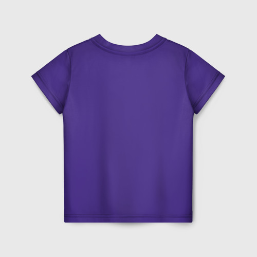Детская футболка 3D с принтом Niletto на фиолетовом фоне, вид сзади #1