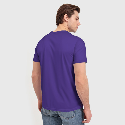 Мужская футболка 3D Niletto на фиолетовом фоне, цвет 3D печать - фото 4