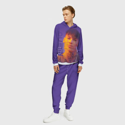 Мужской костюм с толстовкой 3D Niletto на фиолетовом фоне - фото 2