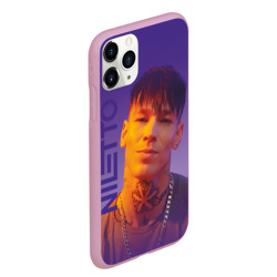Чехол для iPhone 11 Pro Max матовый Niletto на фиолетовом фоне - фото 2
