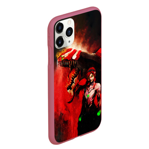 Чехол для iPhone 11 Pro Max матовый Neon Genesis Evangelion Unit-02, цвет малиновый - фото 3