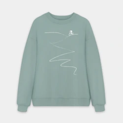 Мужской свитшот oversize без начеса хлопок Велосипед в горах