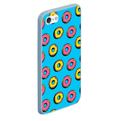 Чехол для iPhone 5/5S матовый Желтые и розовые пончики - фото 2
