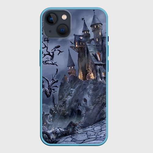 Чехол для iPhone 14 Plus с принтом Старый заброшенный замок - halloween, вид спереди #2