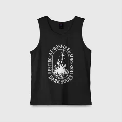 Детская майка хлопок Dark Souls костер