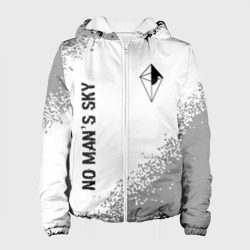 Женская куртка 3D No Man's Sky glitch на светлом фоне: надпись, символ