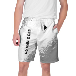 Мужские шорты 3D No Man's Sky glitch на светлом фоне: надпись, символ