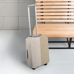Чехол для чемодана 3D  Текстурированный светлый и темный бежевый в елочку - фото 2