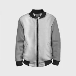 Детский бомбер 3D Текстура: сталь