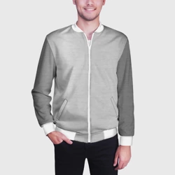 Мужской бомбер 3D Текстура: сталь - фото 2