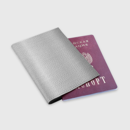 Обложка для паспорта матовая кожа Текстура: сталь - фото 3
