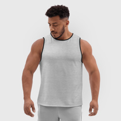 Мужская спортивная майка 3D Текстура: сталь - фото 2